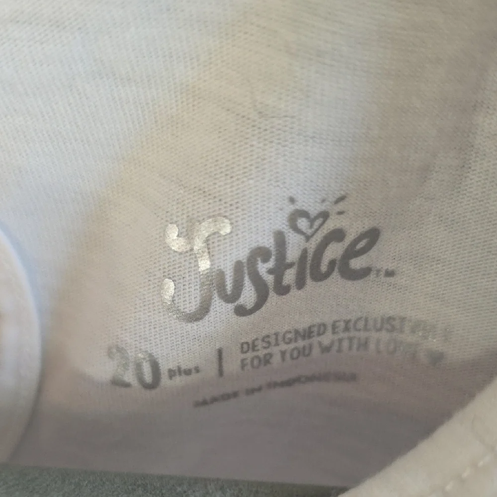 Justice White Batcorn Vibes Tee. Girls Size 20